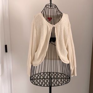 Knit Sweater Cream Color W/ iridescent Glitter